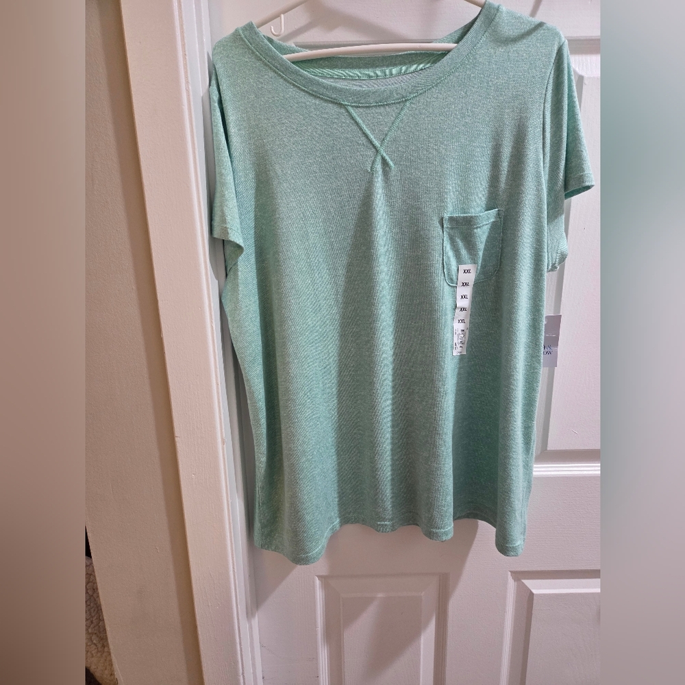 New Croft & Barrow Mint Green Short Sleeve Top